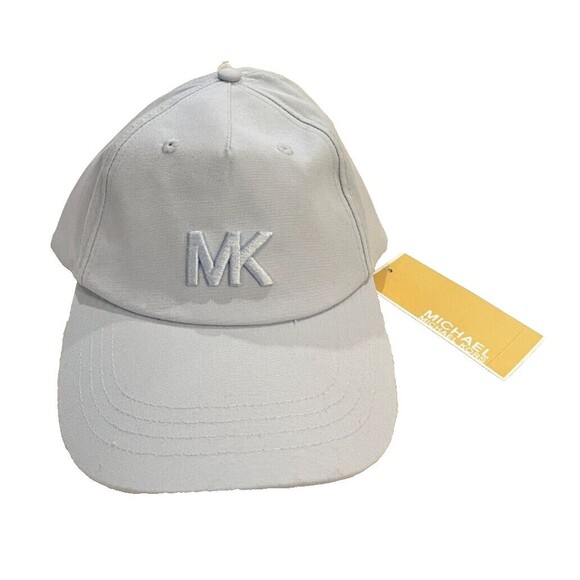 Michael Kors Signature Logo Cotton Light Blue Baseball Hat Cap 538802C NEW nwt - Picture 1 of 11